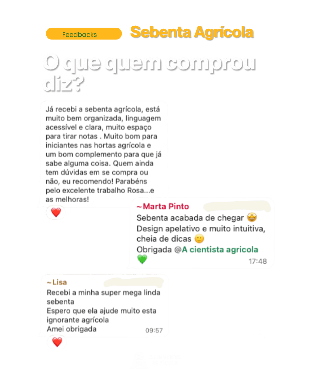 Mensagem de quem já tem a Sebenta Agrícola