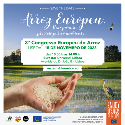 3º Congresso Europeu do Arroz em Lisboa: Inscrições abertas